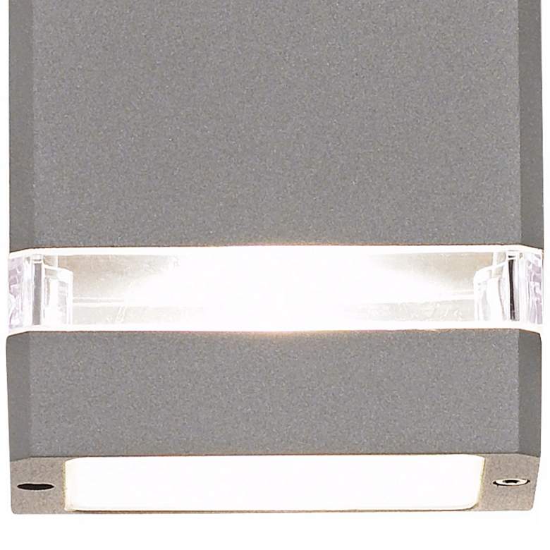 Image 4 Possini Euro Skyridge 10 1/2 inch High Silver Up-Down Outdoor Wall Light more views