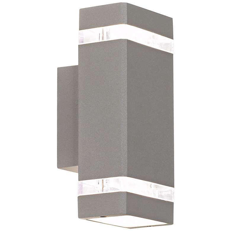 Image 5 Possini Euro Skyridge 10 1/2 inch High Silver Up-Down Outdoor Wall Light more views