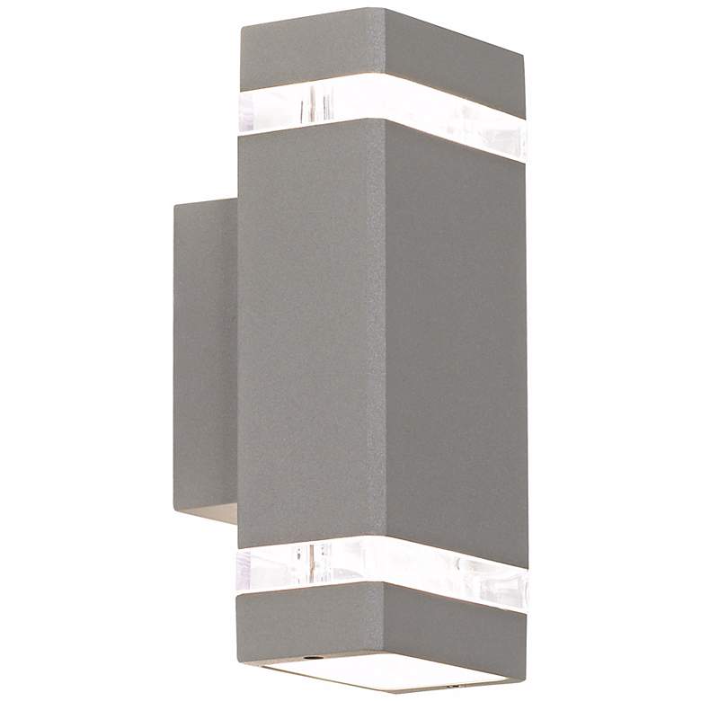 Image 5 Possini Euro Skyridge 10 1/2" High Silver Up-Down Outdoor Wall Light more views