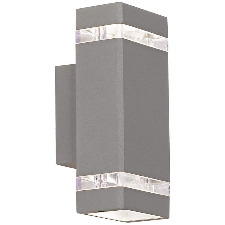 Image 6 Possini Euro Skyridge 10 1/2" High Silver Up-Down Outdoor Wall Light more views