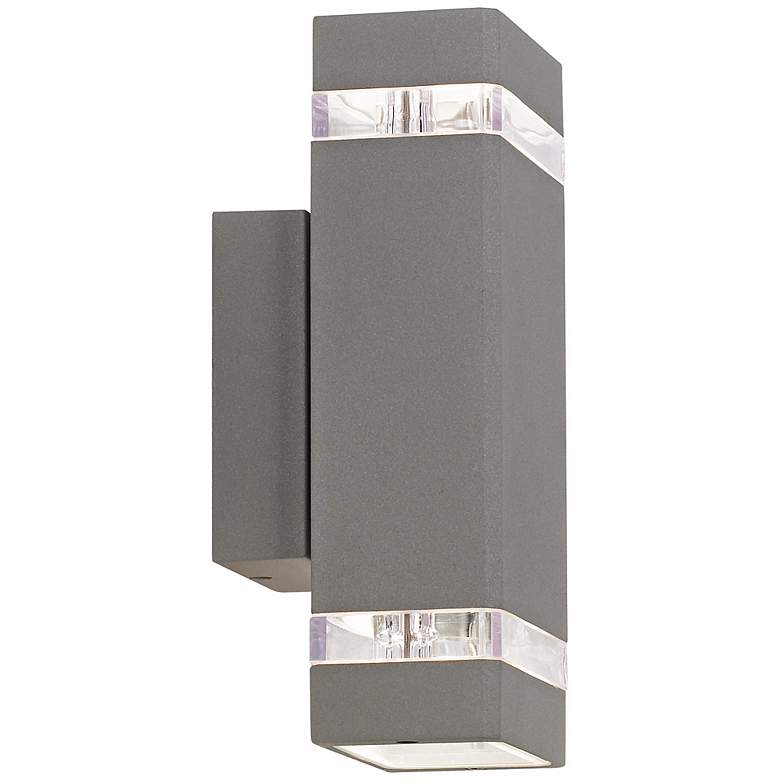 Image 7 Possini Euro Skyridge 10 1/2 inch High Silver Up-Down Outdoor Wall Light more views