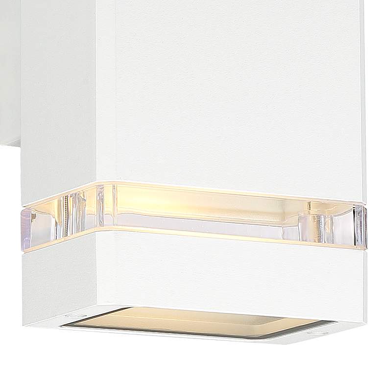 Image 3 Possini Euro Skyridge 10 1/2 inch High White Up-Down Outdoor Wall Light more views