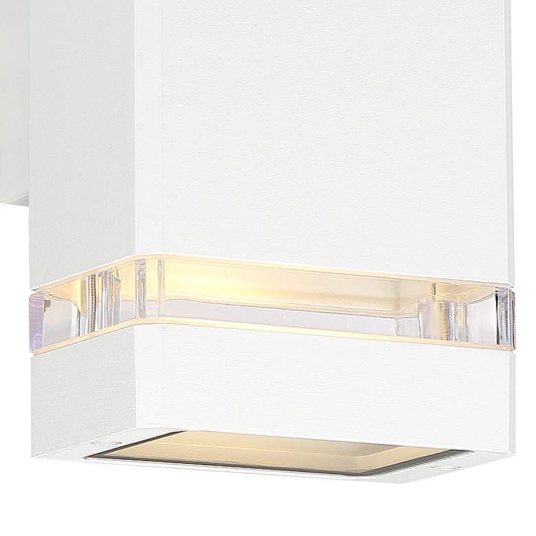 Image 3 Possini Euro Skyridge 10 1/2" High White Up-Down Outdoor Wall Light more views