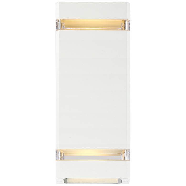 Image 4 Possini Euro Skyridge 10 1/2" High White Up-Down Outdoor Wall Light more views