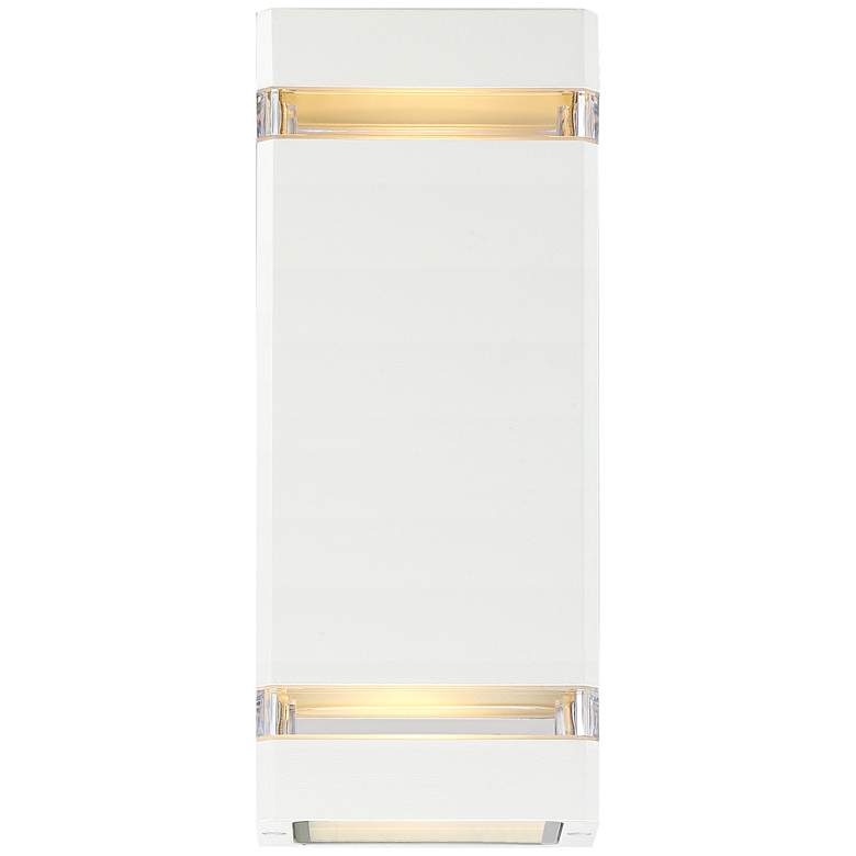 Image 4 Possini Euro Skyridge 10 1/2 inch High White Up-Down Outdoor Wall Light more views