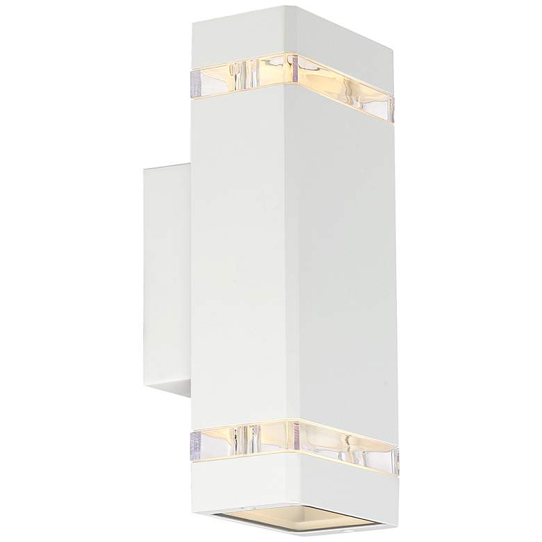Image 5 Possini Euro Skyridge 10 1/2" High White Up-Down Outdoor Wall Light more views