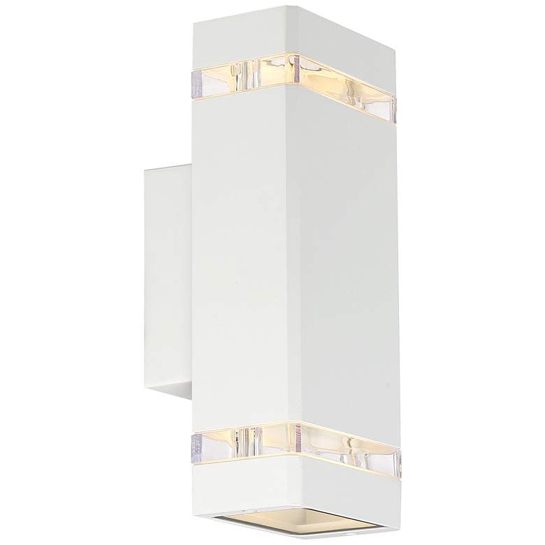 Image 5 Possini Euro Skyridge 10 1/2 inch High White Up-Down Outdoor Wall Light more views