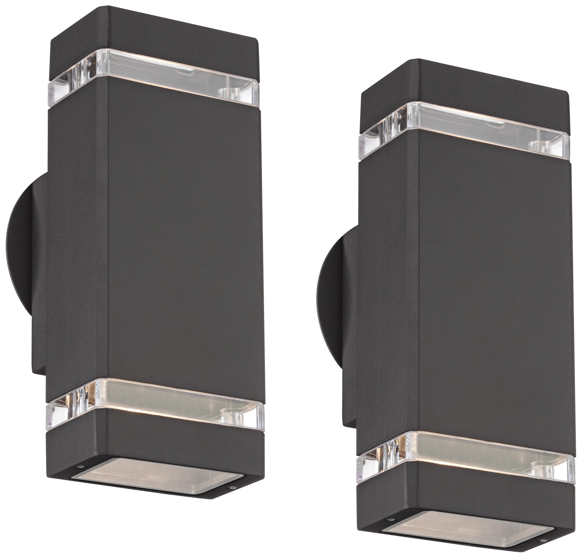 Possini Euro Skyridge 10 1/2"H Bronze UpDown Outdoor Light Set of 2