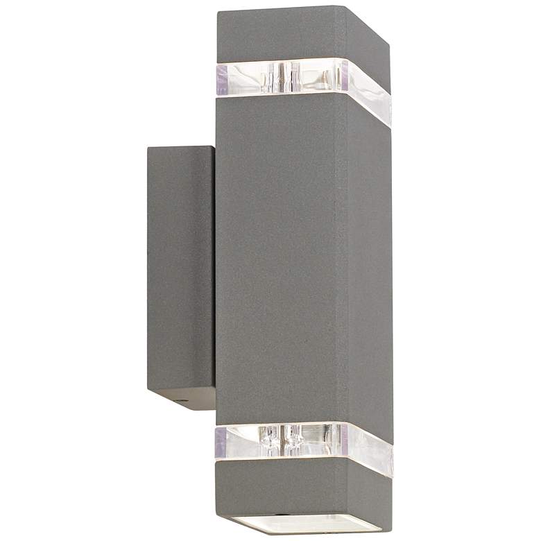 Image 4 Possini Euro Skyridge 10 1/2 inchH Silver Outdoor Wall Light Set of 2 more views