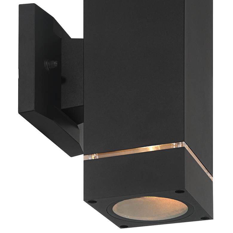 Image 4 Possini Euro Skyridge 11 3/4" Black Up-Down Modern Outdoor Wall Light more views