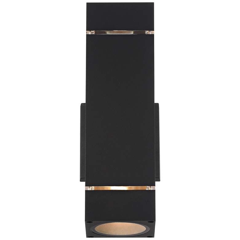 Image 6 Possini Euro Skyridge 11 3/4" Black Up-Down Modern Outdoor Wall Light more views
