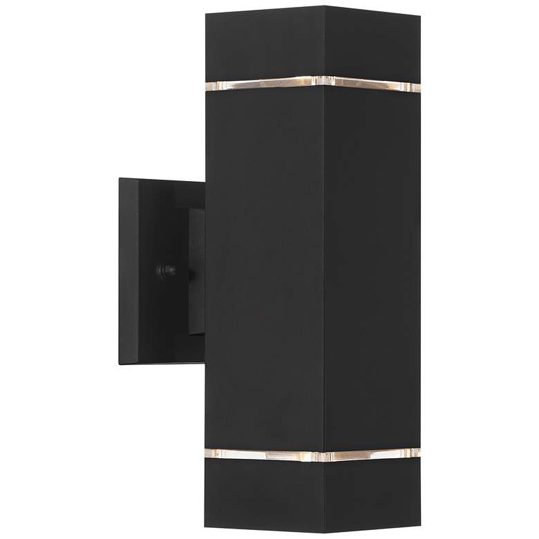 Image 5 Possini Euro Skyridge 11 3/4" Black UpDown Outdoor Wall Light Set of 2 more views