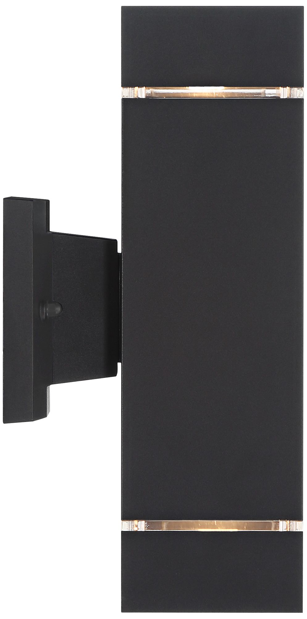 Possini Euro Skyridge 11 3/4" Black UpDown Outdoor Wall Light Set of 2 in scene