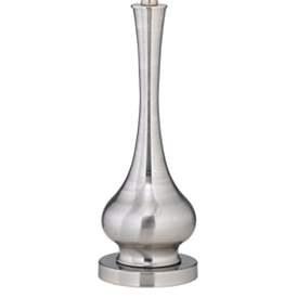 Image4 of Possini Euro Sleek Gourd 32" High Modern Brushed Nickel Table Lamp more views