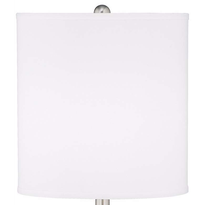 Image 5 Possini Euro Sleek Gourd 32" High Modern Brushed Nickel Table Lamp more views