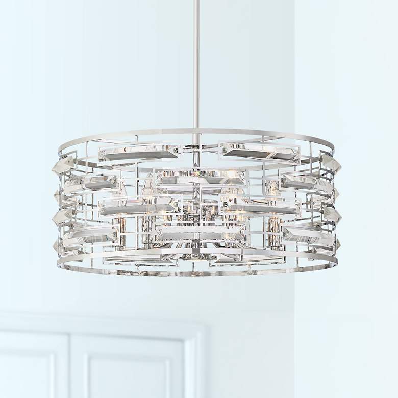Image 2 Possini Euro Smart 20" Wide Nickel and Crystal Modern Pendant Light