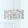 Possini Euro Smart 20" Wide Nickel and Crystal Modern Pendant Light