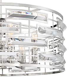 Image3 of Possini Euro Smart 20" Wide Nickel and Crystal Modern Pendant Light more views