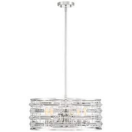Image5 of Possini Euro Smart 20" Wide Nickel and Crystal Modern Pendant Light more views