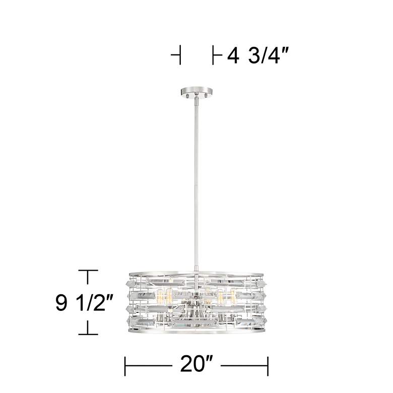 Image 7 Possini Euro Smart 20 inch Wide Nickel and Crystal Modern Pendant Light more views
