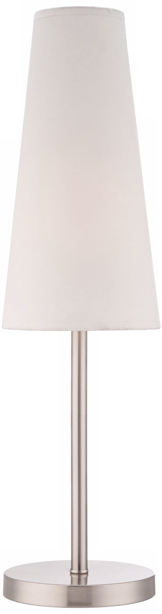 Image 2 Possini Euro Snippet 26" High Brushed Nickel Table Lamp