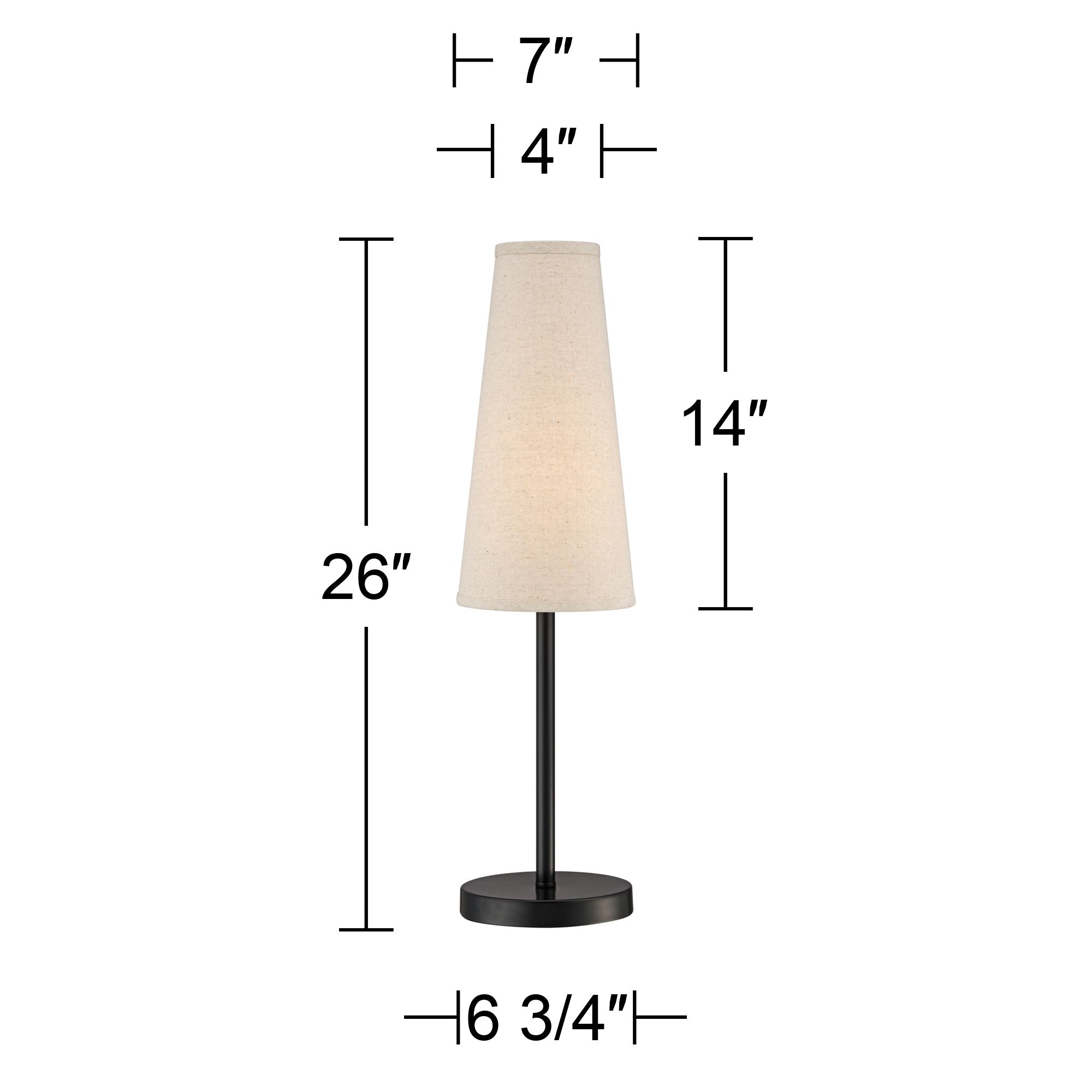 Image 5 Possini Euro Snippet 26" High Espresso Bronze Accent Table Lamp more views
