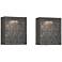 Possini Euro Sofia 8 1/2"H Black and Glass LED Wall Sconce Set of 2
