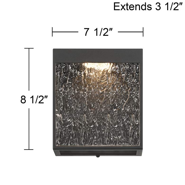 Image 6 Possini Euro Sofia 8 1/2"H Black Glass LED Outdoor Wall Light Set of 2 more views