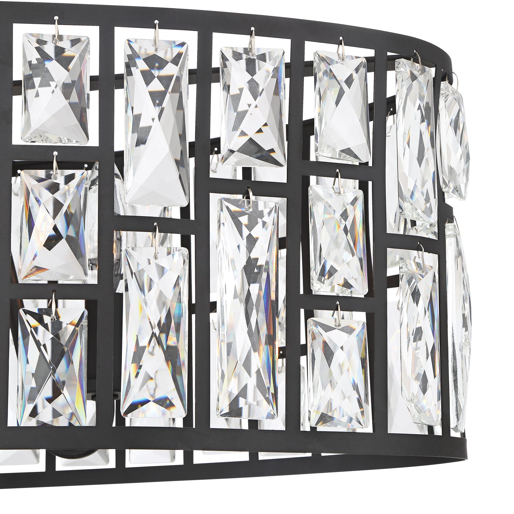 Image 4 Possini Euro Sofie 31 1/2" Black and Crystal Kitchen Pendant more views