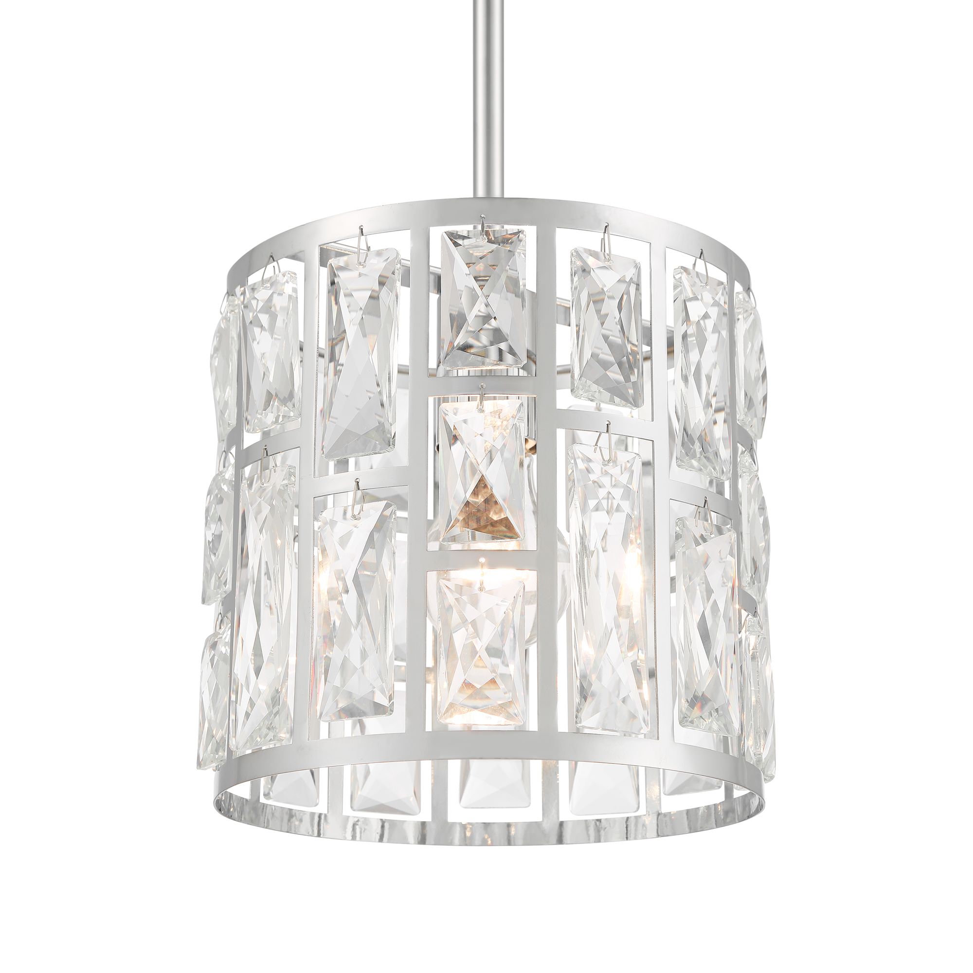 Image 3 Possini Euro Sofie 8 1/2" Chrome Crystal Mini Pendant Light more views