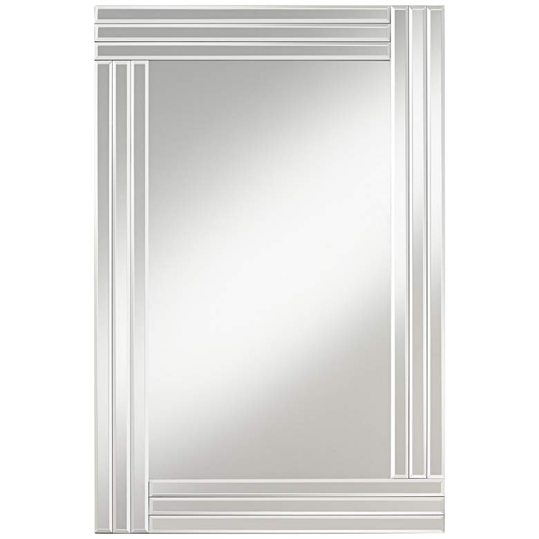 Image 3 Possini Euro Sofija 23 1/2 inch x 35 1/2 inch Edged Wall Mirror