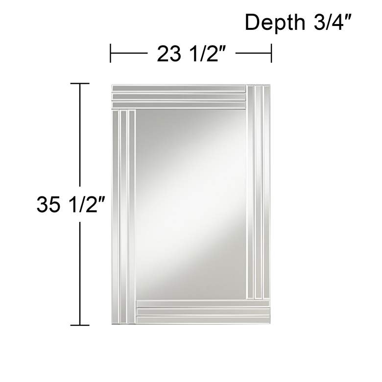Image 6 Possini Euro Sofija 23 1/2" x 35 1/2" Edged Wall Mirror more views