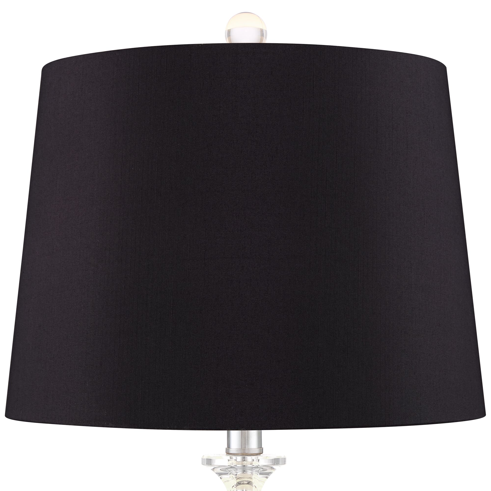 Image 2 Possini Euro Solange 25" Black Shades and Crystal Table Lamps Set of 2 more views