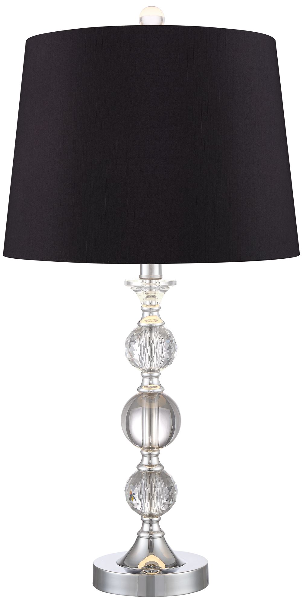 Image 4 Possini Euro Solange 25" Black Shades and Crystal Table Lamps Set of 2 more views