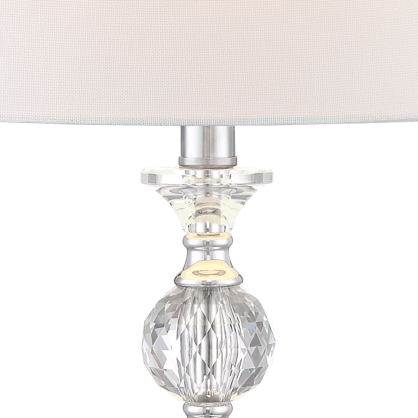 Image 4 Possini Euro Solange Silver and Stacked Crystal Table Lamps Set of 2 more views