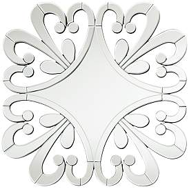 Image5 of Possini Euro Soleil 31 1/2" x 31 1/2" Starburst Cut Glass Mirror more views