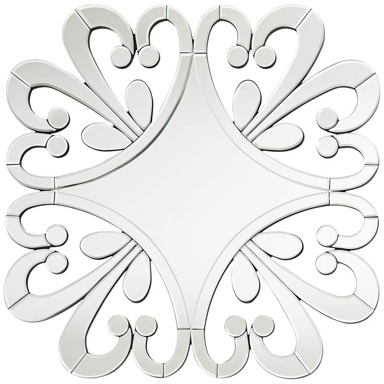 Image 5 Possini Euro Soleil 31 1/2" x 31 1/2" Starburst Cut Glass Mirror more views