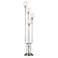 Possini Euro Sonya Brushed Nickel and Frosted Glass 4-Light Tree Floor Lamp
