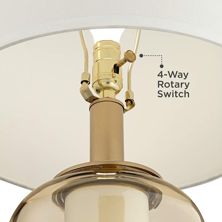 Image 6 Possini Euro Sophia 28" Champagne Glass Night Light Table Lamp more views