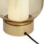 Possini Euro Sophia 28" Champagne Glass Night Light Table Lamp in scene