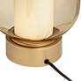 Possini Euro Sophia Champagne Glass Night Light Table Lamps Set of 2