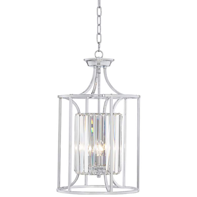 Image 2 Possini Euro Soraya 13 3/4" Wide Chrome and Crystal Pendant Light