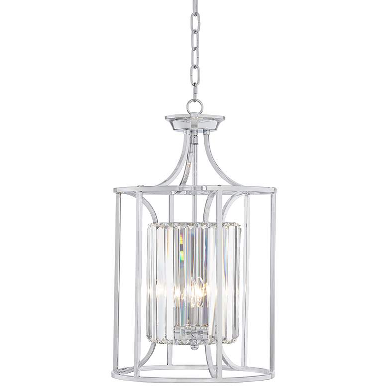 Image 2 Possini Euro Soraya 13 3/4 inch Wide Chrome and Crystal Pendant Light