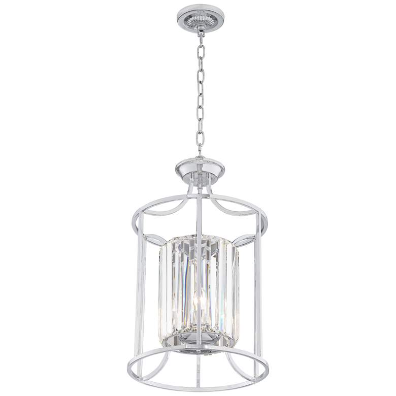 Image 7 Possini Euro Soraya 13 3/4" Wide Chrome and Crystal Pendant Light more views