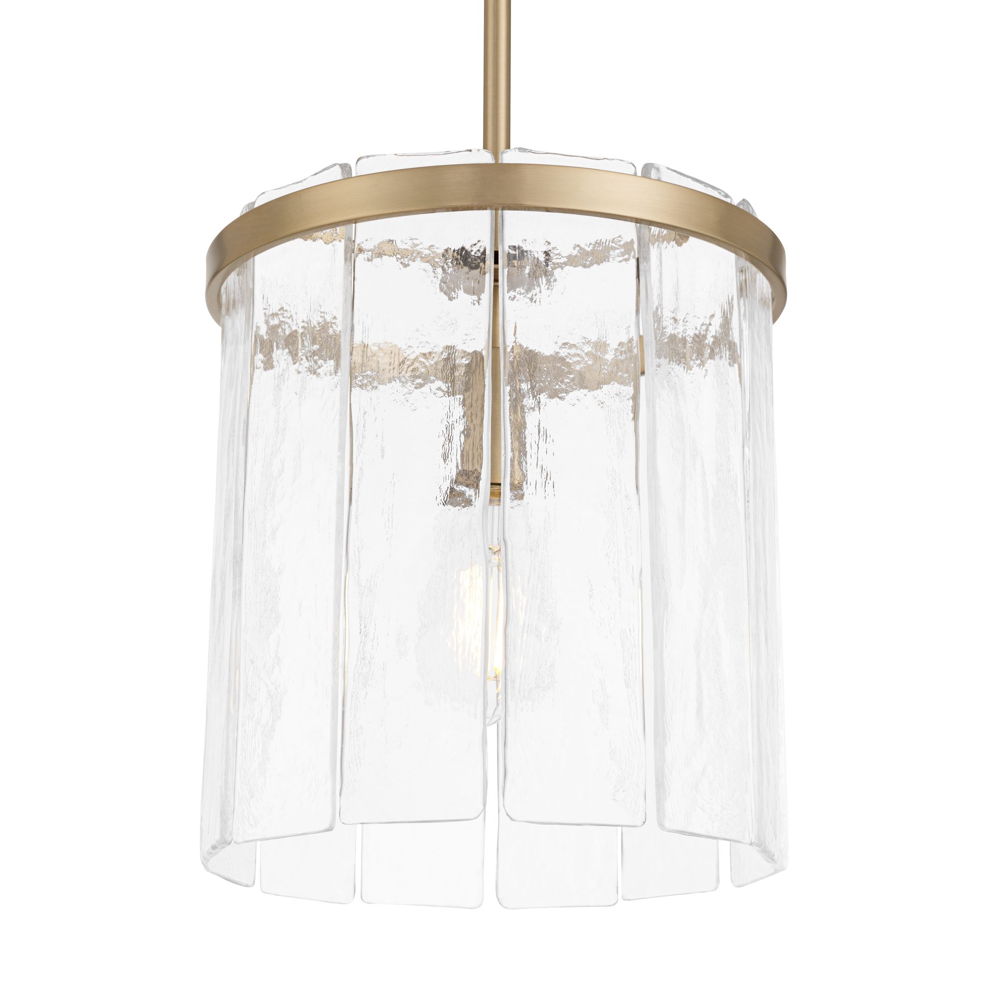 Image 4 Possini Euro Soresi 10"W Satin Brass and Piastra Glass Mini Pendant more views