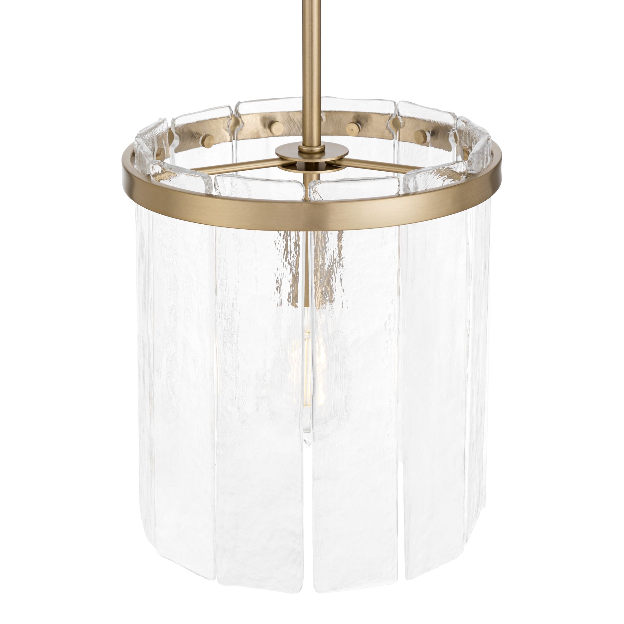 Image 5 Possini Euro Soresi 10"W Satin Brass and Piastra Glass Mini Pendant more views