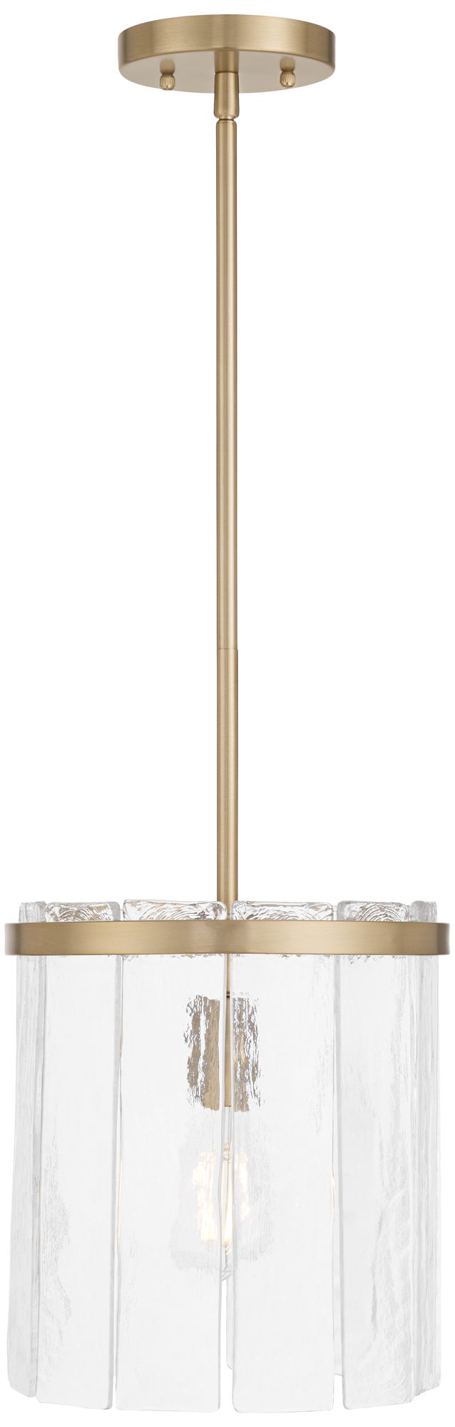 Image 7 Possini Euro Soresi 10"W Satin Brass and Piastra Glass Mini Pendant more views