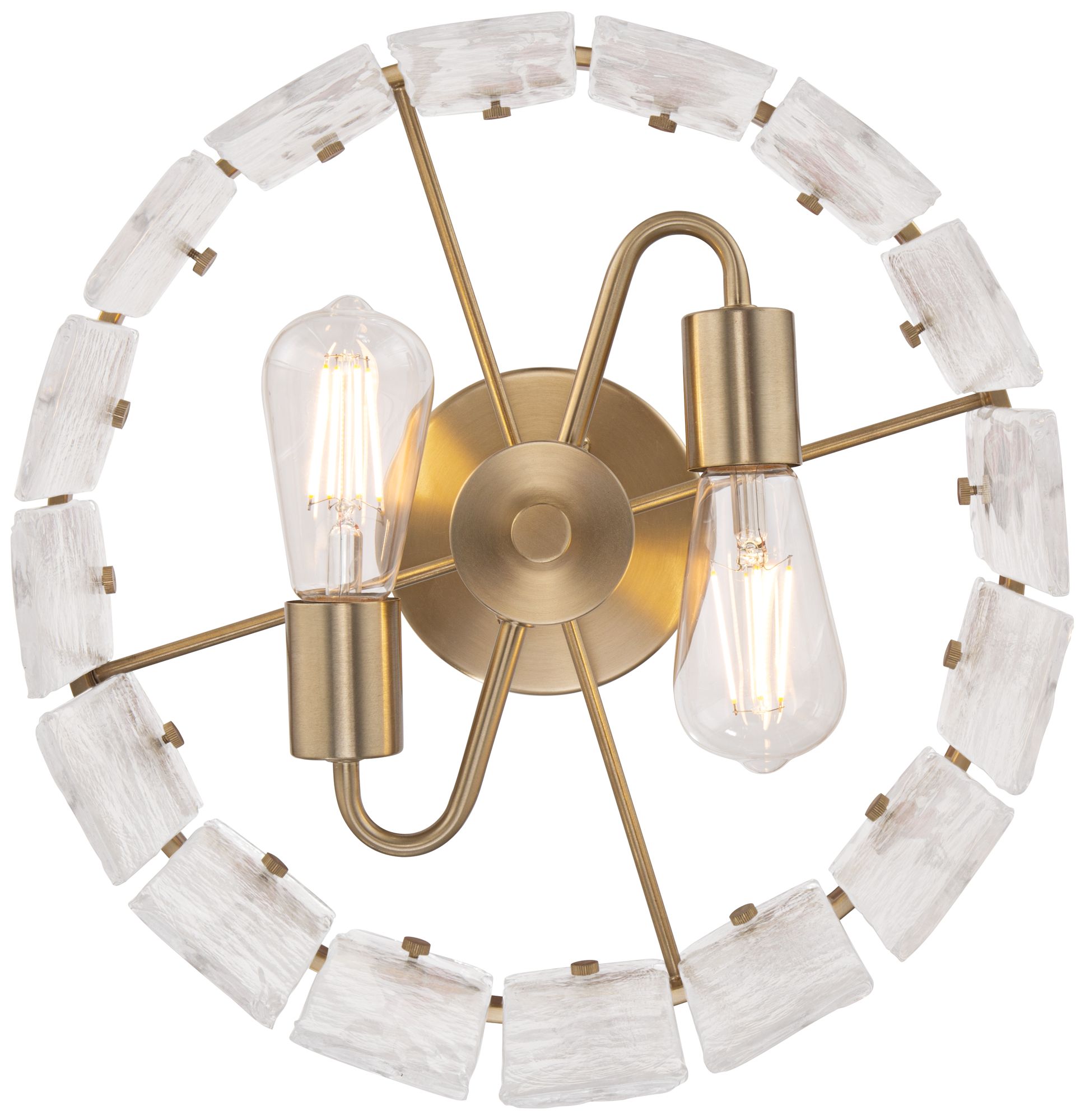 Watch A Video About the Possini Euro Soresi Brass and Piastra Glass 2 Light Ceiling Light