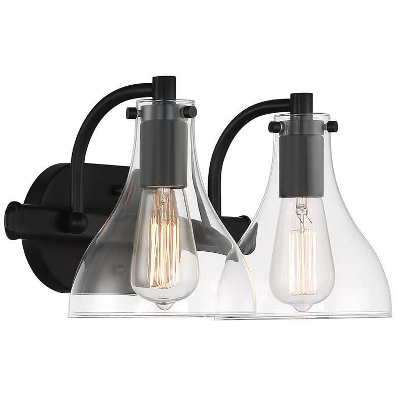 Image 4 Possini Euro Sorren 13.25" Wide Black 2-Light Wall Sconce more views