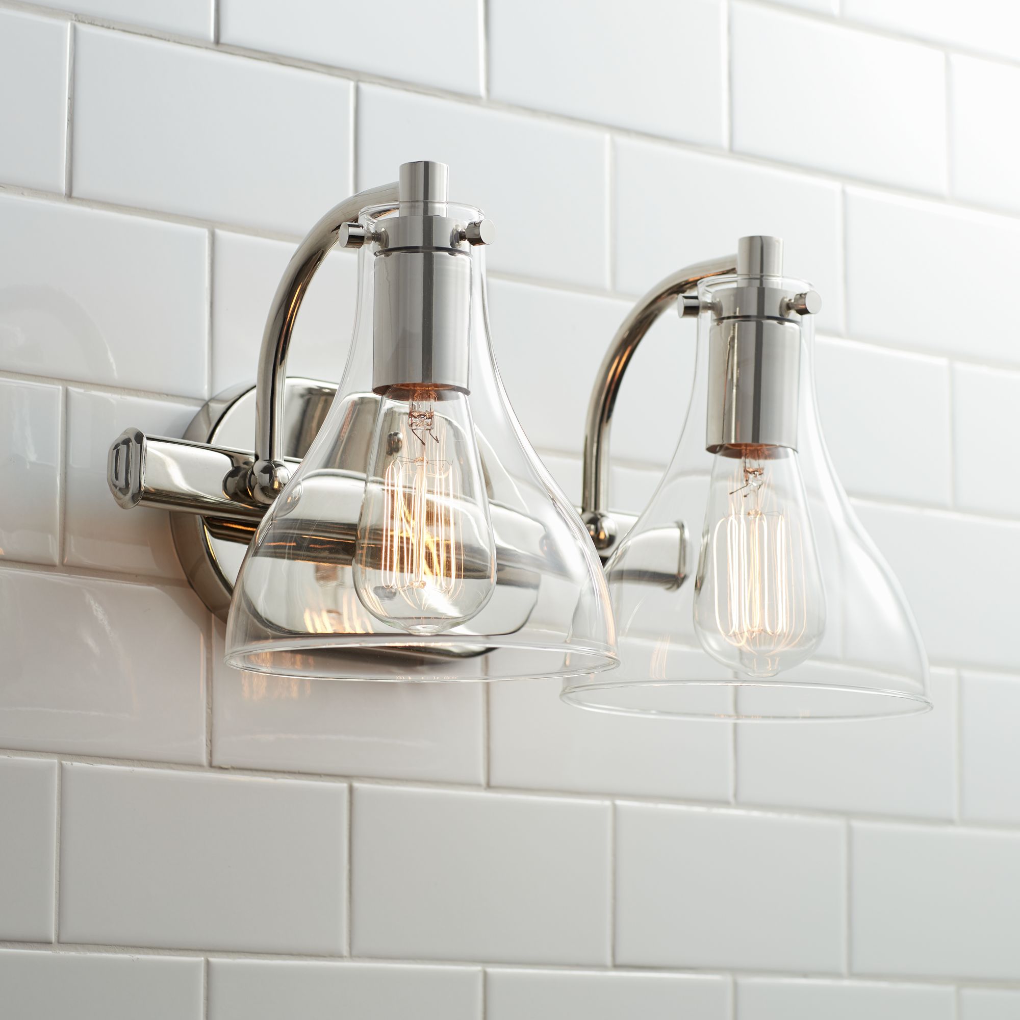 modern chrome bathroom sconces